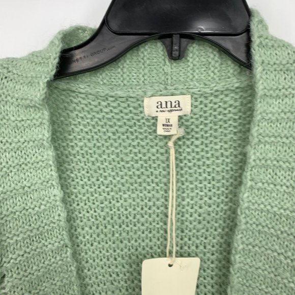 a.n.a Cardigan Green Button Down V Neck Long Sleeve NWT - Picture 4 of 9